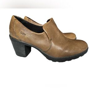 BOC Børn Concept Carla Leather Comfort Slip On Clog Women 7 Light Brown